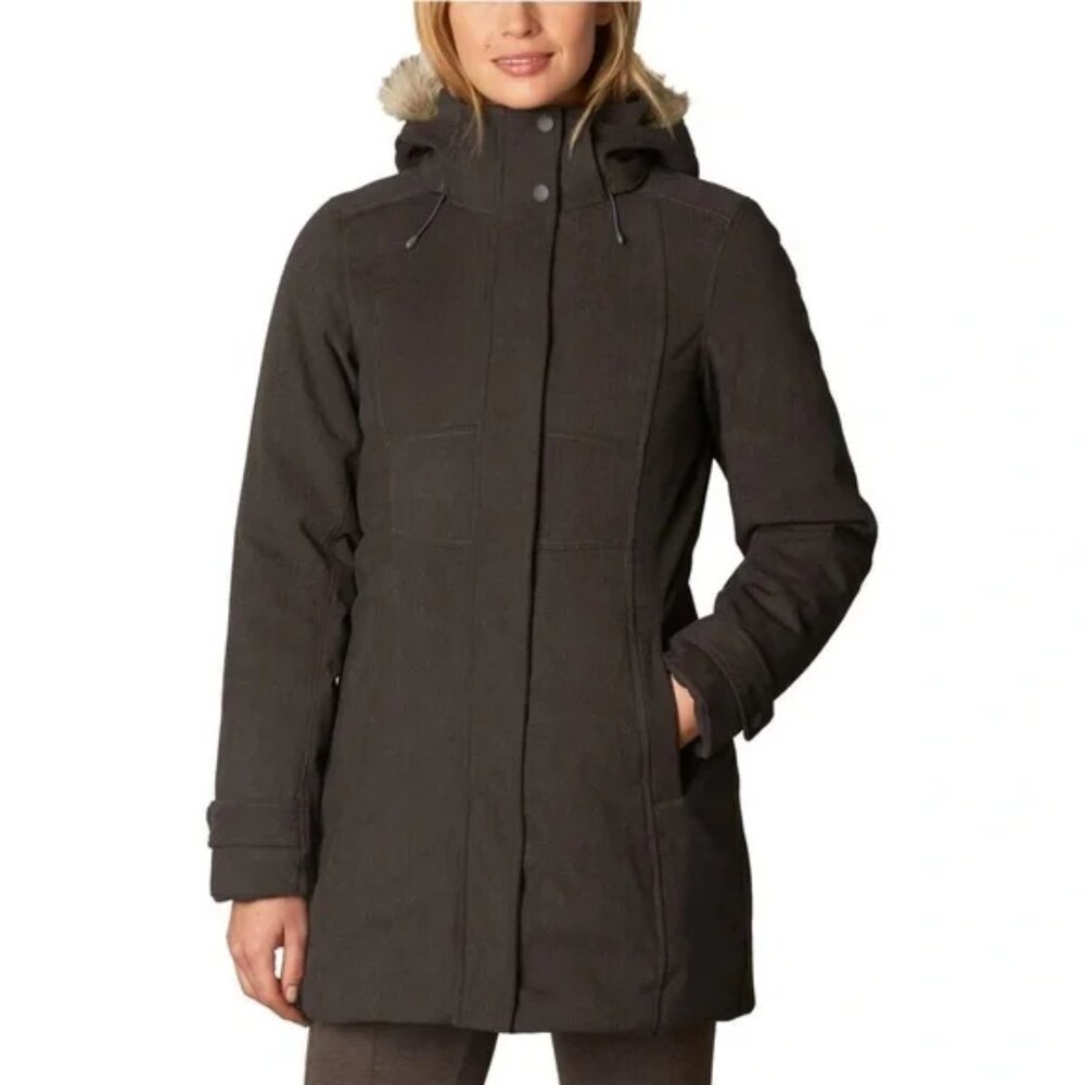 prAna Maja Longline Waterproof Jacket- Dark Gray- Primaloft